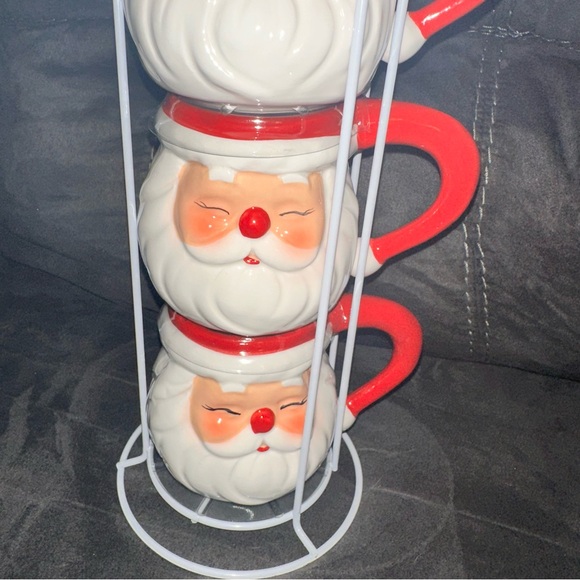 NEW Unused Stackable Santa Mugs - Perfect Christmas Gift or Holiday Decor - Picture 7 of 8